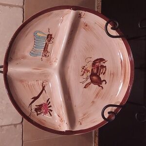 Vintage Cowboy Plate Decore